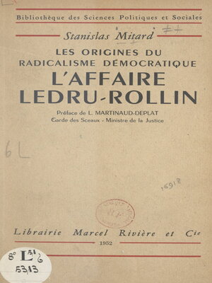 cover image of L'affaire Ledru-Rollin